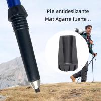 Bastones de Trekking ultraligeros ajustables, bastón de aleación de aluminio para caminar, Trail Running, senderismo, Alpenstock plegable para turismo - details 2