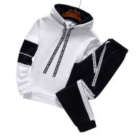Traje De Deporte Para Hombre Con Sudadera De Capucha Y Pantalones Calientes De Calidad Para Otoño E Invierno Estilo Hip Hop Suéter De Cuello Redondo Y Cierre De Cremallera - details 1