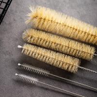 Cepillo De Limpieza Para Botellas Y Vajillas Eco-amigable De Acero Inoxidable Y Pelo De Cerdo Para Eliminar Residuos En Bocetos Pequeños Y Delgados Acceso a Ranuras - details 2
