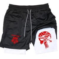 Shorts De Anime Doble Capa Para Hombre Deporte Fitness Estampado Rápido Secado Pantalones De Entrenamiento Multi-Desempeño Running M-3XL - details 10