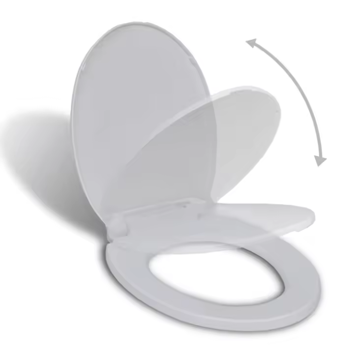 vidaXL Tapa y asiento de váter con cierre suave ovalado blanco - 1