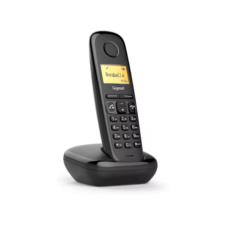 Gigaset A270 - Teléfono (Teléfono DECT, Terminal inalámbrico, Altavoz, 80 entradas, Identificador de llamadas, Negro) [Versión de Italia] - 1