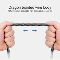 Cable de carga USB A tipo C, Cargador rápido 2A, Cable de datos de nailon de 1M, 2M, 3M para  Android,dispositivo de carga tipo C - details 4