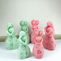 Molde De Silicona Para Vela Niña Abrazando a Su Madre 3D Portratto De Madre Y Niño Para Artesanía De Yeso Y Resina Regalo Para Día De La Madre - details 2