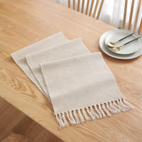 Corredor De Mesa De Lino Y Algodón Tejido Vintage Para Bodas Y Fiestas Navideñas Decoración De Hogar Textil Para El Día a Día Estilo Retro - details 8