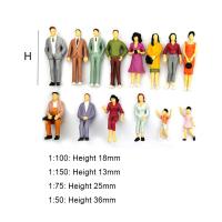 Figuras De Personajes De Escala 1:100/1:150/1:75/1:50 ABS Para Modelos De Construcción De Trenes Y Escenarios DIY Colores Mixtos Posable Pack De 100 - details 0