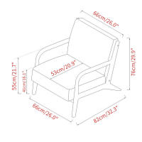 Cubierta De Silla De Mano Elástica De Color Sólido Con Cierre De Cremallera Protector De Muebles Lavable Para Decoración Del Hogar - details 0