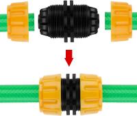 6 piezas de extensión de conector de manguera macho para junta de tubería de manguera de jardín (conector de reparación) - details 0