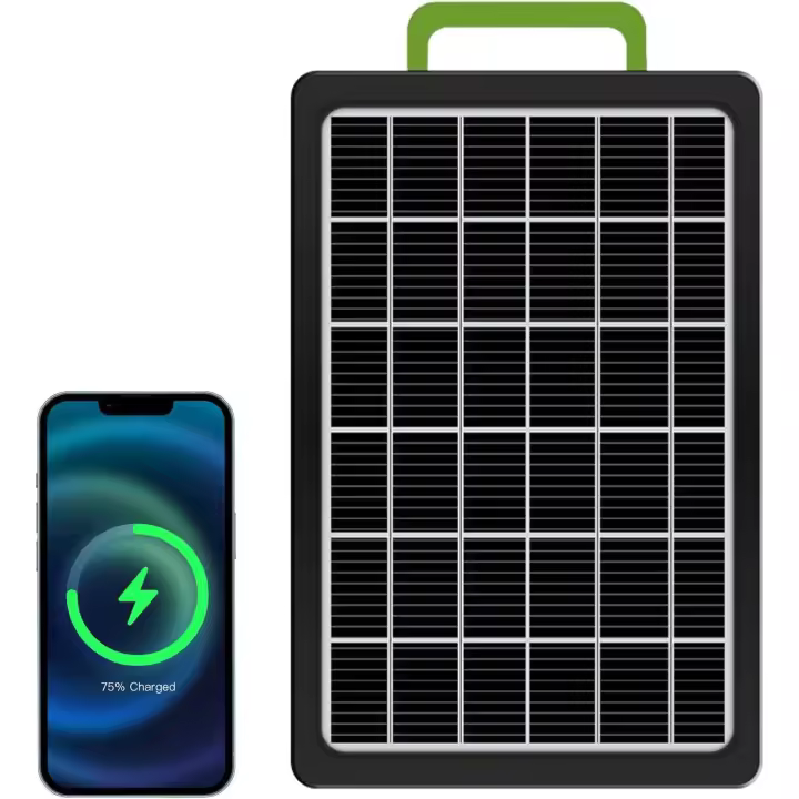 Panel solar, Cargador solar portátil, Cargador de teléfono USB type C, panel solar impermeable para acampar al Aire Libre - 1