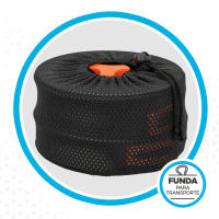 Set de cocina para camping Aktive, Utensilios cocina camping  Utensilios para camping Set cocina camping  Camping Gas  Incluye 8 piezas  Para 2 personas  Con funda para transportar - details 0