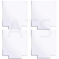 4 Pcs Hojas De Acrílico Transparentes Diferentes Redondas Cuadradas Corazón Pentágonas Panel Grueso 3.8 Mm Para DIY Display - details 11