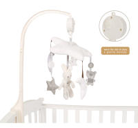 Conejo de peluche con forma de estrella de cinco puntas para bebé, oso giratorio, campana de noche musical, caja de música, campana de cama, juguete para cama de bebé - details 1