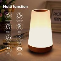 Lámpara De Noche Táctil Ajustable Portátil Para Dormitorio 5 Niveles De Brillo 13 Colores RGB Luz De Bebé Para Guardería - details 5