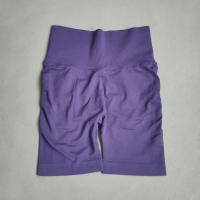 Shorts De Yoga Para Mujer Deporte Cortas De Cintura Alta Sin Costuras Para Gimnasio Y Ciclismo Elevador De Glúteos Fitness - details 2