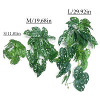 76cm Planta Artificial De Monstera Larga Hojas Verdes De Iva Colgante Para Decoración De Habitaciones Y Jardines Material Plástico - details 1