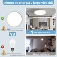 Lámpara De Techo Moderna LED Para Pasillo Baño Dormitorio Material ABS Y Acero Iluminación Diaria Fuente De Luz AC 220V 27CM 37CM Impermeable - details 11