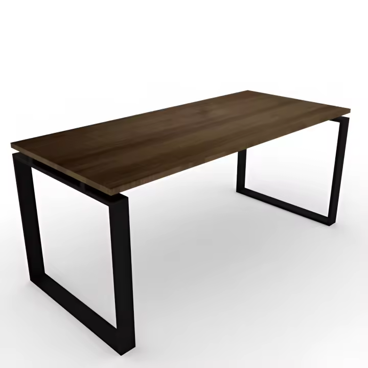 OFICIT Mesa OFIPLUS MODERN Nogal y Estructura Negra. Fabricación Nacional. Ideal para Estudio, Trabajo, Despacho, Oficina - 1