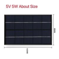 Panel Solar Portátil 5V 5W/10W USB Para Exteriores Cargador Rápido Para Móviles Y Viajes Exterior Panel Solar Micro De Alta Eficiencia - details 2