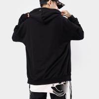 Sudadera De Capucha Suelta Para Hombre Estilo Retro Largo Manga Casual Streetwear Y2k Chaqueta Abrigada Con Cremallera - details 9