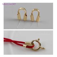 Protector De Cordones De Latón Enchapado En Oro 18K Conector En Forma De U Para Fabricación De Joyas Accesorios DIY - details 7