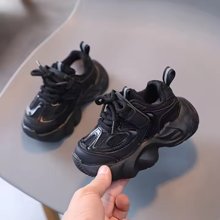 Nuevos Zapatos Casuales Para Niños Transpirables De Malla Con Correa De Conveniencia Y Suela Gruesa Moda Primavera Otoño - 1