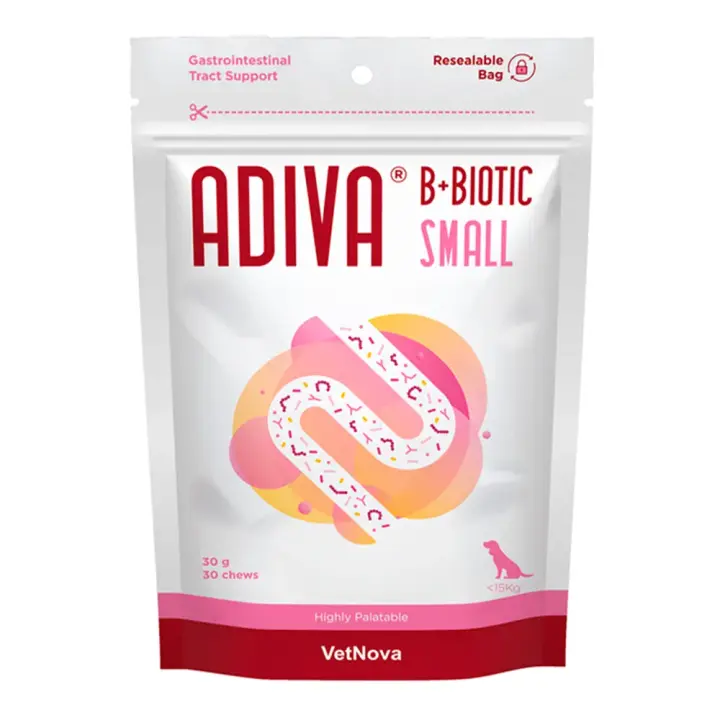 ADIVA B-BIOTIC SMALL 30 chews suplemento digestivo para perros Vetnova - 1