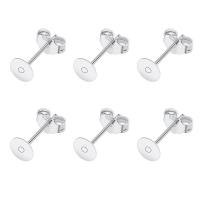 50pcs Base De Pendientes Con Patas Y Aros Para Cabochones De 3-4-5-6-8-10mm Para Fabricación De Joyas DIY Metal Cobre Platinado 925 - details 2