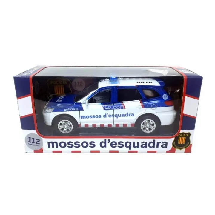 Coche Todoterreno Mossos D'Esquadra Nuevo Metálico - Maqueta de vehíclo en miniatura, metálico, puertas abatibles - Escala 1:35 - xocoto - 1