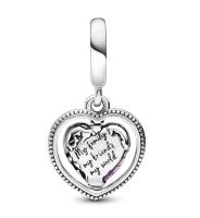 Pandora Charm Colgante Corazón Giratorio Familia 792240 C01, Viene con El embalaje de Caja de regalo original. - details 0