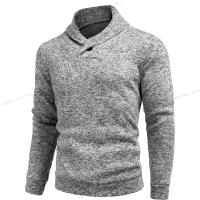 Suéter De Cuello Alto Para Hombre Con Botones De Talla Gruesa Estilo Casual Abrigo Transpirable Para Otoño E Invierno Con Cuello En V Talla Oversize Streetwear - details 2