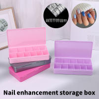 Caja De Uñas Vacía Multicolor De 2 Tamaños Caja De Almacenamiento Para Uñas De Acrílico Con 11 Compartimentos Tool De Arte De Uñas - details 0