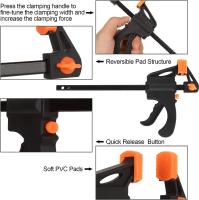 Juego De 2 Piezas De Abrazaderas De Madera Para Trabajos De Carpintería Tipo Fijo Con Libera Rápida Speed Extruded Nylon Kit De Barra De Trabajo Portátil Para DIY - details 2