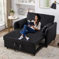 Sofá Cama multifuncional [Con función para dormir], sofá Cama extraible Doble, respaldo ajustable de 3 secciones, material de PU a prueba de salpicadurás, fácilmente convertible en cama - details 6