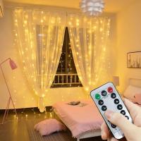 Luz De Techo LED USB Para Dormitorio Decoración De Navidad Guirnalda De Luz Faeira Para Bodas Y Hogar Tamaño 3x3/3*2/3*1 - details 28