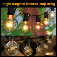 Cadena De Luces G40 De Tungsteno Para Patio Exterior 15M/50Pies 220V Conectables Lámpara Colgante Para Decoración De Jardín Porche Balcón Fiesta - details 1