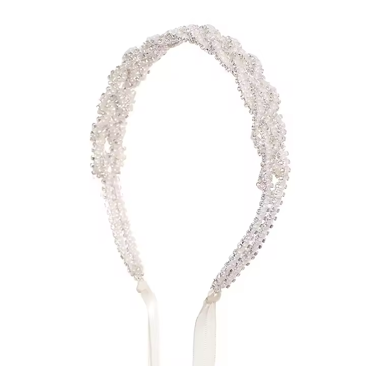 Diadema De Perlas Y Rhinestones Para Mujer Accesorio De Boda Diseño Nuevotienda Encantadora Para Casamiento Fiesta Aniversario - 1