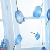 Cortinas De Voile Tulle 100x200cm Patrón De Tulipán Transparente Para Dormitorio Sala De Estar Balcón Cocina Cortina Solánea - details 8