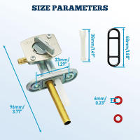 Interruptor De Combustible Para Yamaha YFS200 YFM250 YFM350 YFM400 YFM600 YFM660 YFZ350 YFZ450 Suzuki DRZ400 FZR600 LT80 LTZ250 LTZ400 Pieza De Repuesto De Alta Calidad Duradero Color Oro Material Aleación De Aluminio Y ABS - details 2
