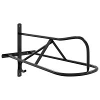 vidaXL Soporte de silla de montura de pared hierro negro - details 1