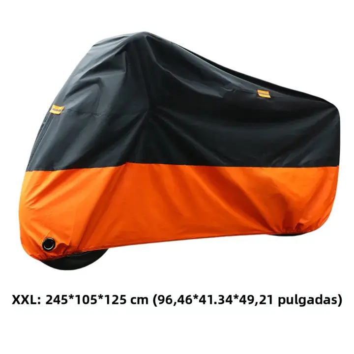 Cubierta Para Motocicleta Universal Impermeable Y Resistente Al UV 190T Tela Plateada Protección Contra Polvo Lluvia Y Sol Para Todas Las Estaciones - 1