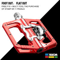 RACEWORK Pedales De Bicicleta De Montaña MTB Clipless Con Medidor De Potencia Doble Función Pedal Clip Compacto Y Plataforma Aluminio Para Ciclismo - details 5