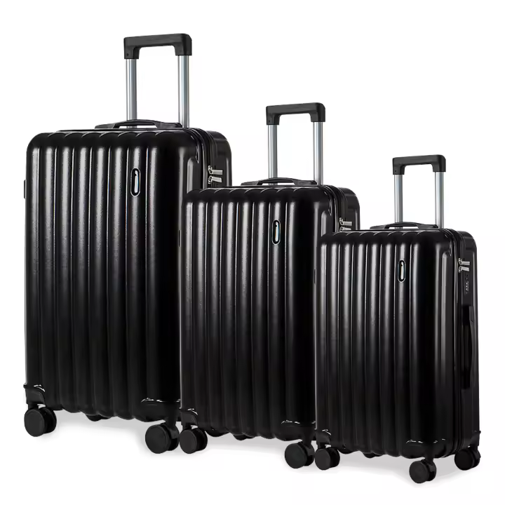 S7 STAR Juego 3 Maleta Rígida de Viaje, Trolley Equipaje Resistente Color Puro, Cabina Pack 20+24+28in  con 4 Ruedas Giratorias Multidireccionales 360°, Set 3 piezas Equipaje con Asa Telescópica - 1