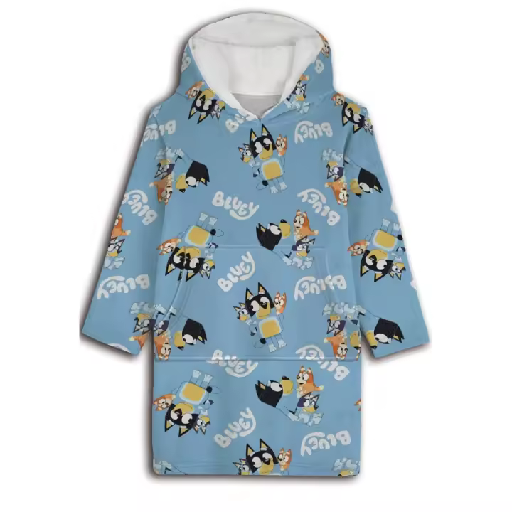 SUDADERA OVERSIZE CORAL NIÑO BLUEY Talla Unica Producto Oficial Para Niños y Niñas - 1