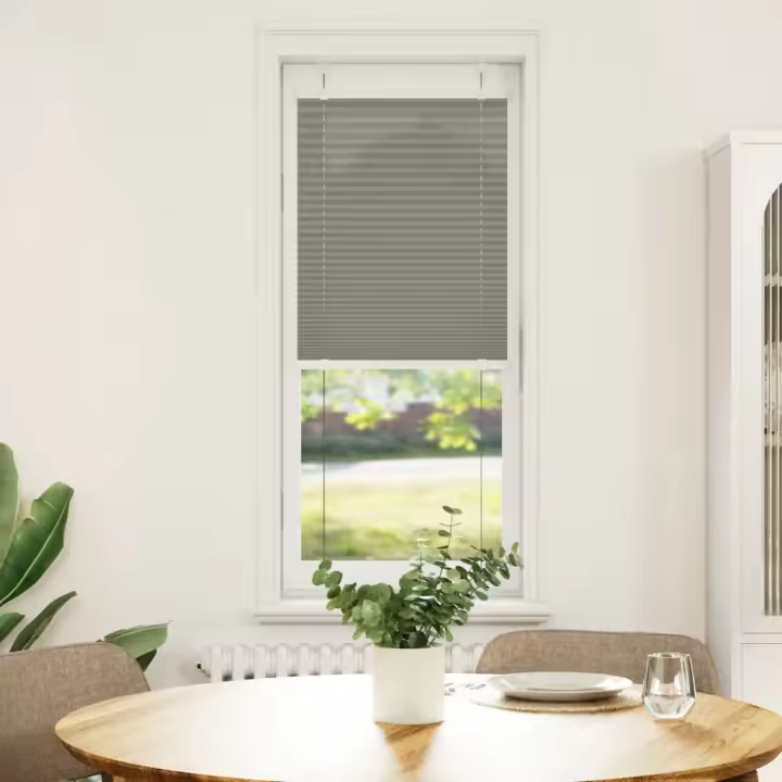 vidaXL Estor Plisado Antracita Tela Poliéster en dimensiones 40x100 cm/40x150 cm/45x100 cm y más | protección solar decorativa para ventanas hogar oficina dormitorio fácil de instalar - 1