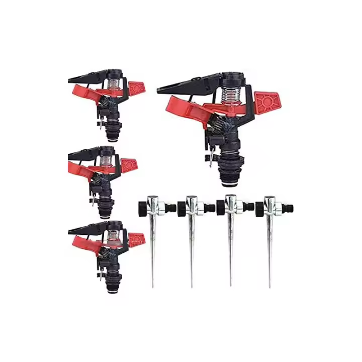 Suinga Pack 4 Aspersores Agrícolas Sectoriales 1/2 + 4 Pinchos Metálicos - 1