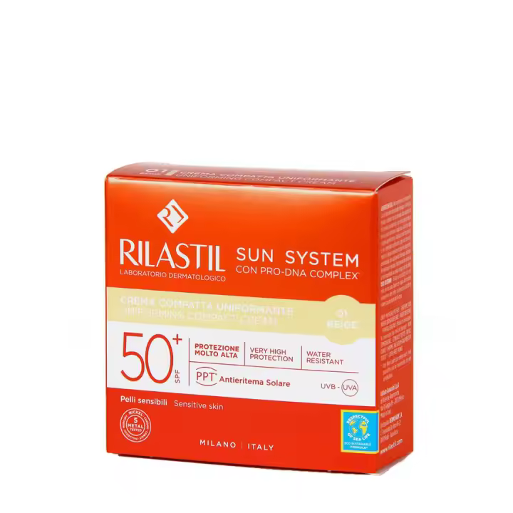 Rilastil sun system compacto color beige spf50+ 10 gr - 1