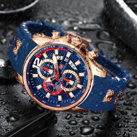 Reloj De Deporte Para Hombre MINI FOCUS Reloj De Cuarzo Impermeable Con Pantalla Grande Y Luminoso Correa De Silicona Resistente Al Choque Y Con Calendario - details 1