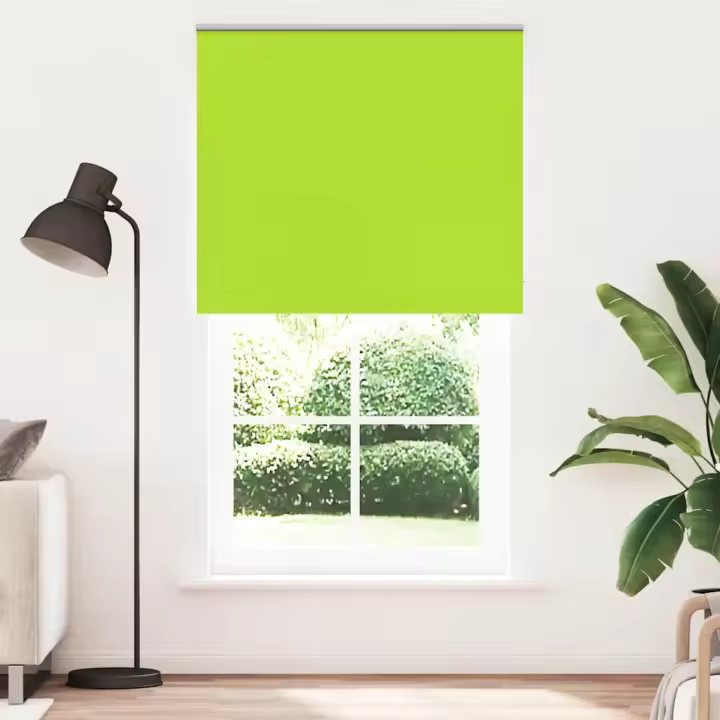 Estor Enrollable Opaco hojas verde 130x230cm Tela Ancho 126,6cm - 1