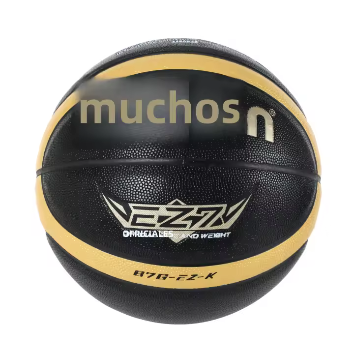 Balón De Baloncesto Molten Tamaño 5 6 7 EZ-K Negro Oro PU Para Interior Y Exterior Entrenamiento Y Partidos De Baloncesto Para Hombres Mujeres Y Niñas - 1