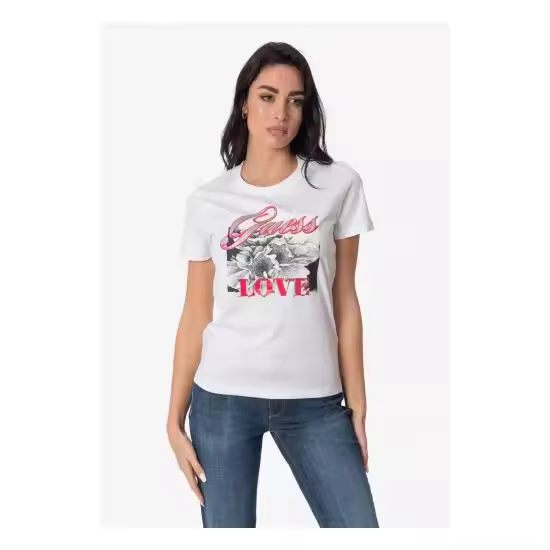 Guess Camiseta mujer manga corta blanca talla M - 1